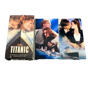 Titanic VHS Tape Movie Two Tape Box Set Romance Drama Leonardo DiCaprio Vintage